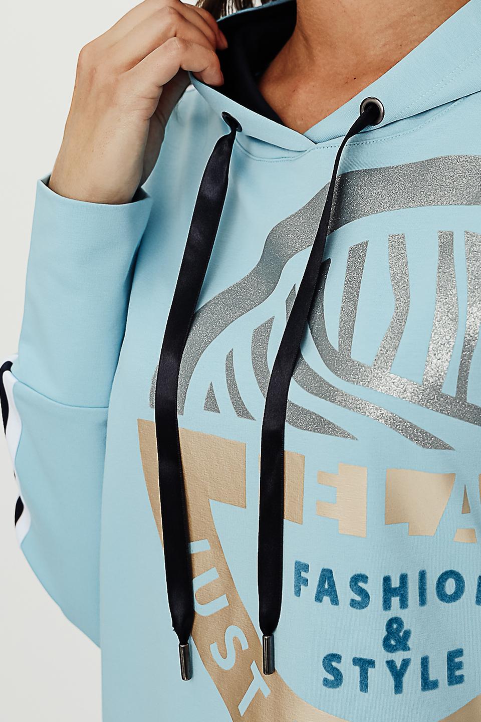 Толстовка Tuzzi с принтом голубая