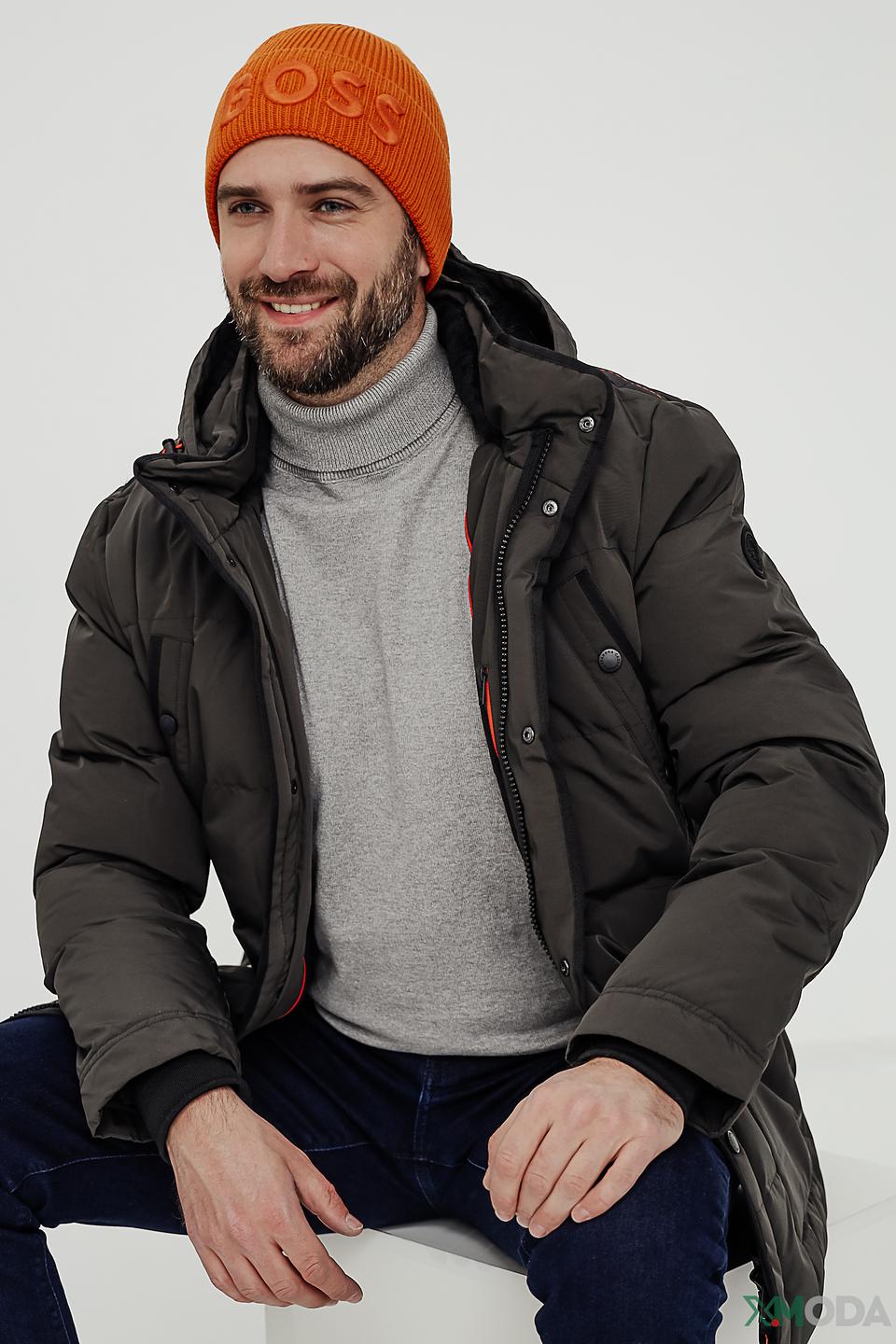 Шапка Boss Orange оранжевая