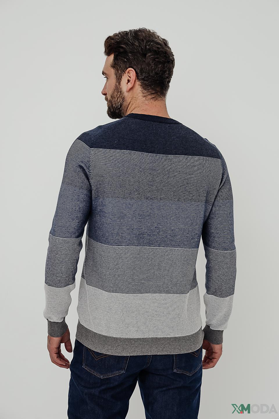 Джемпер Ragman в полоску серый