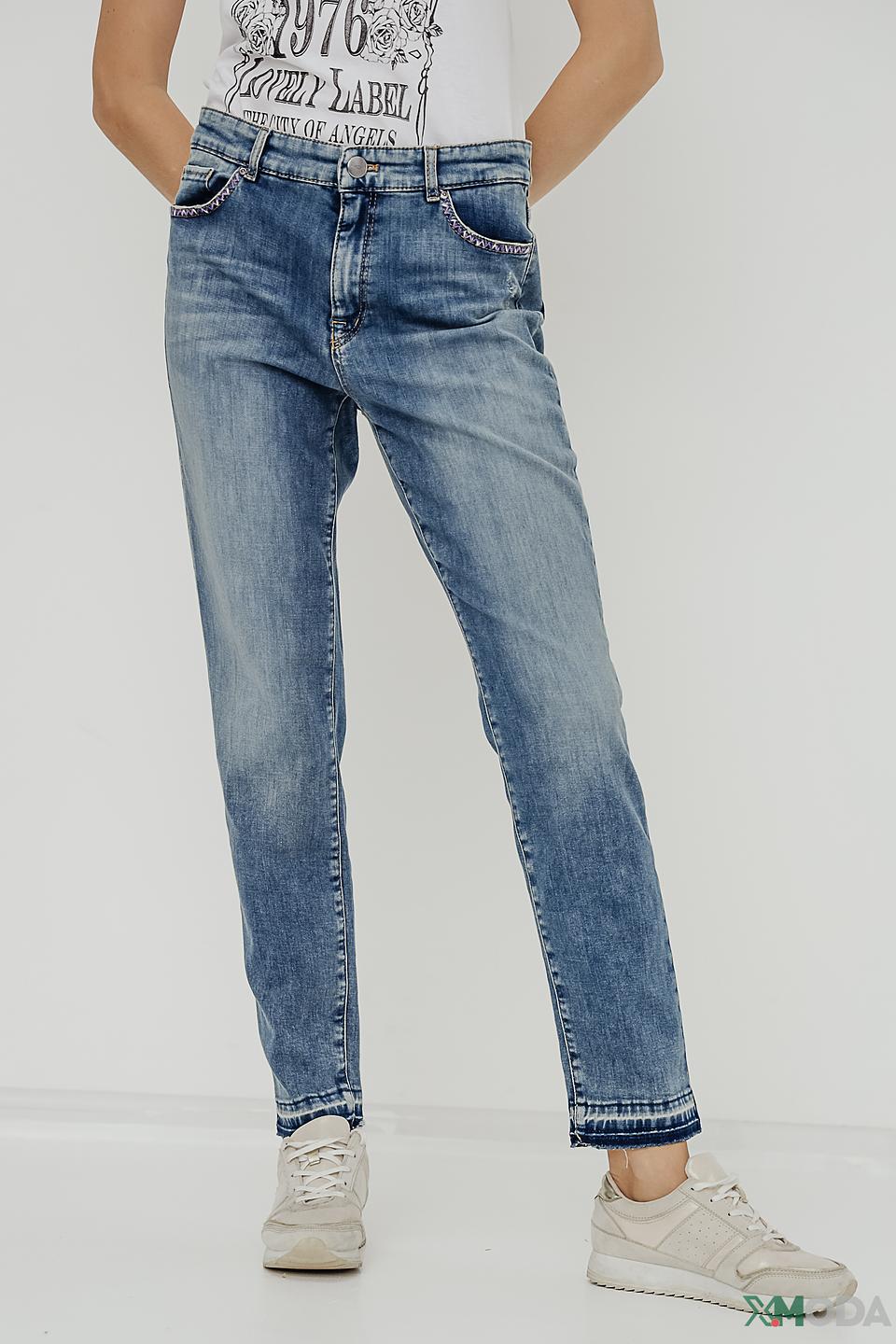 Джинсы Marc Cain потертые голубые