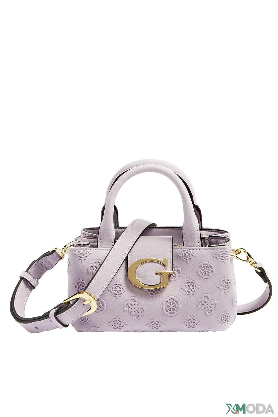 Сумка Guess дев. с логотипом лавандовая