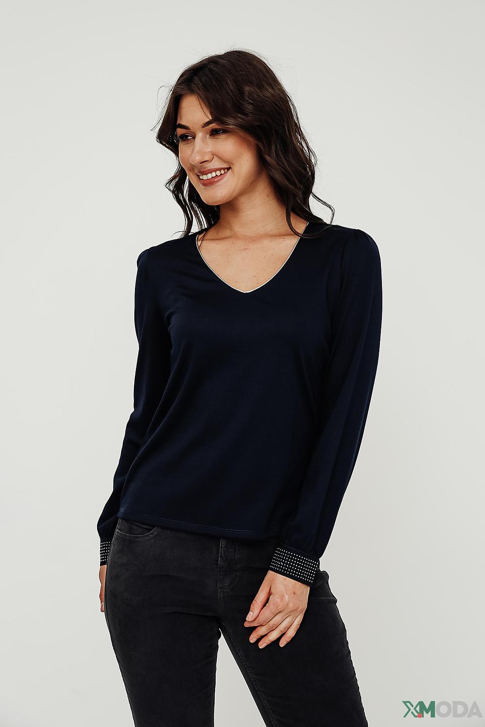 Блуза Pezzo с пайетками темно-синяя