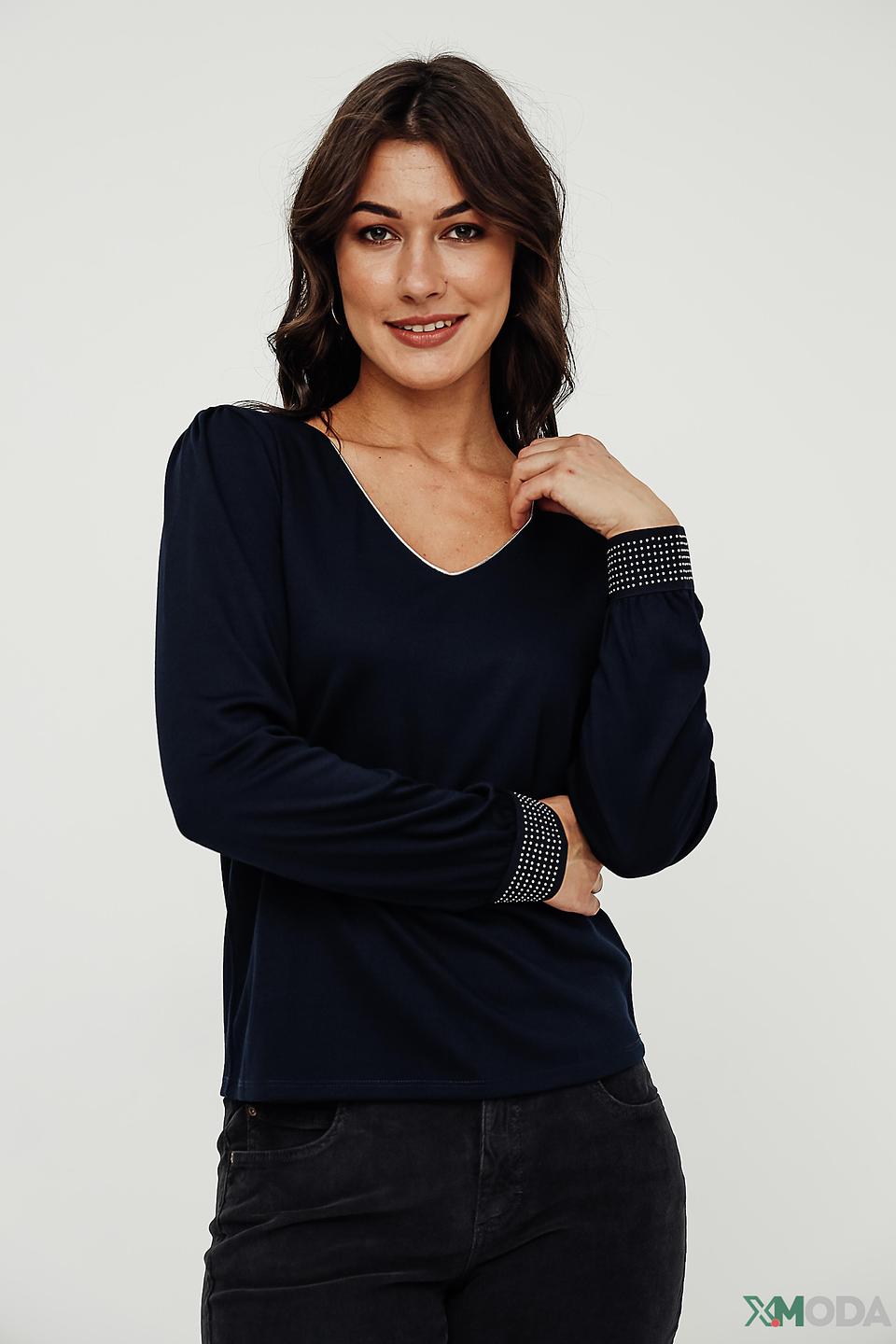 Блуза Pezzo с пайетками темно-синяя