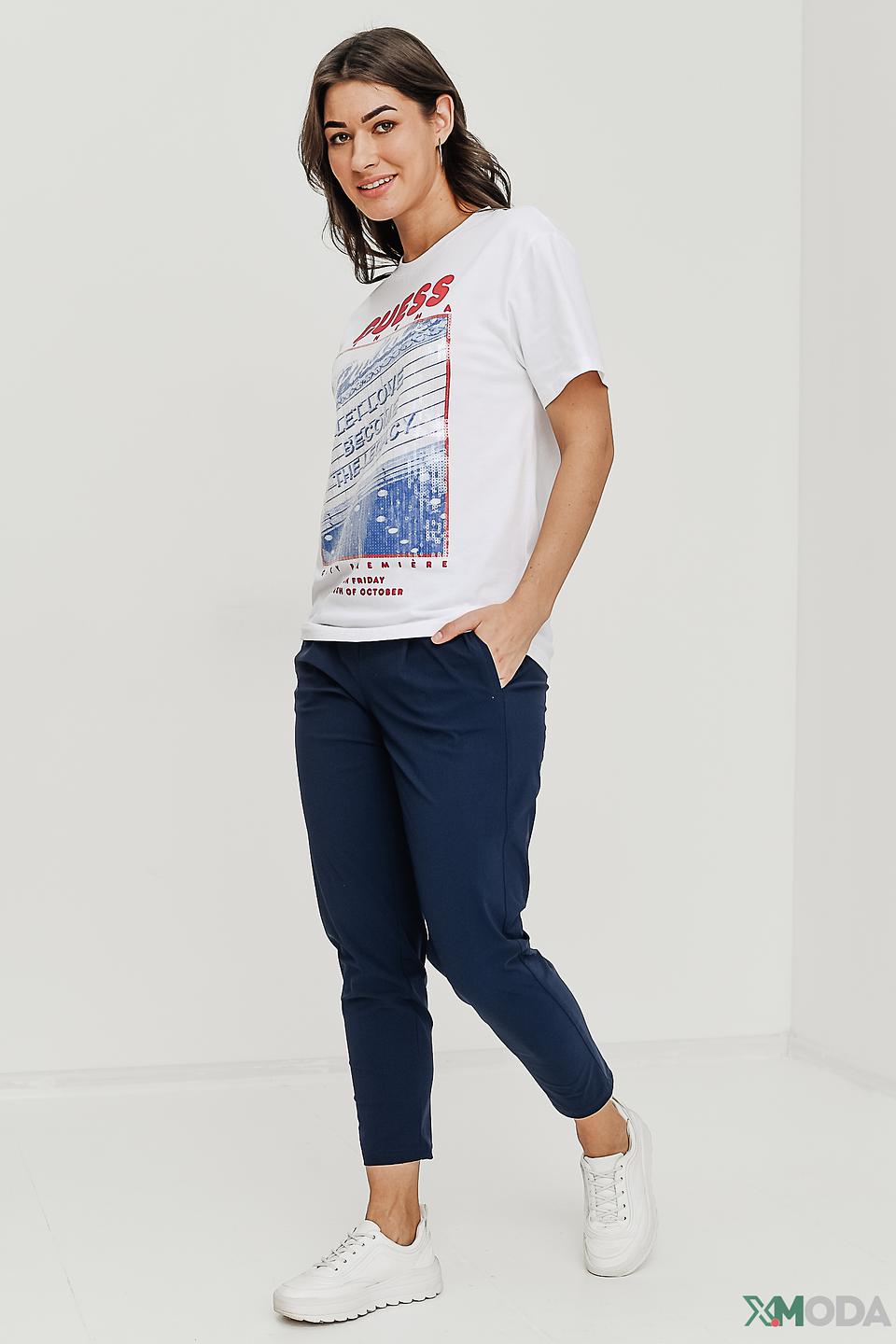 Брюки Betty and Co синие с поясом