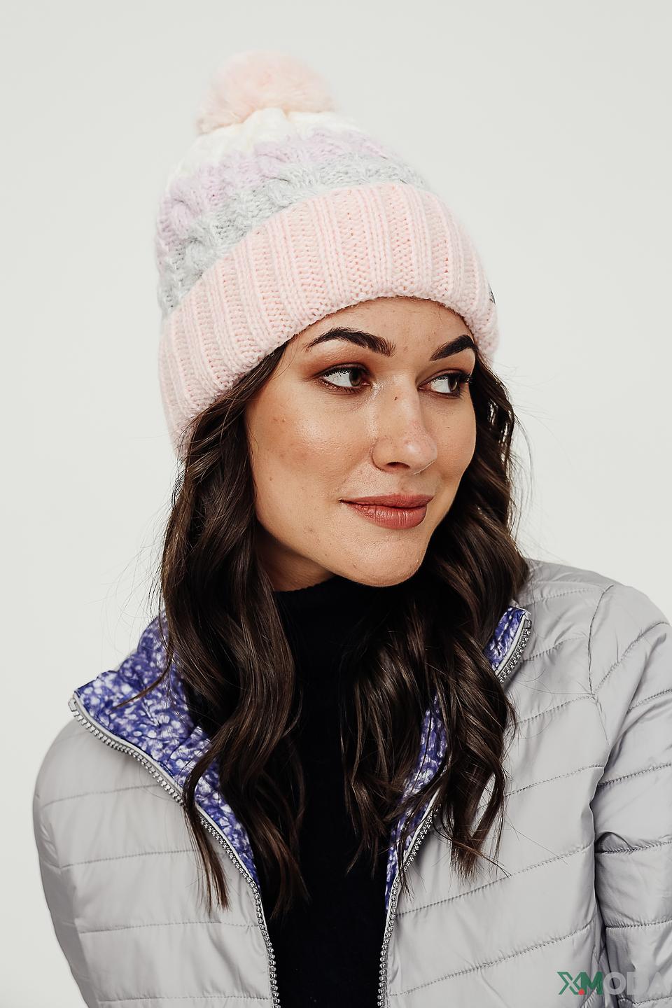 Шапка Marhatter с помпоном розовый