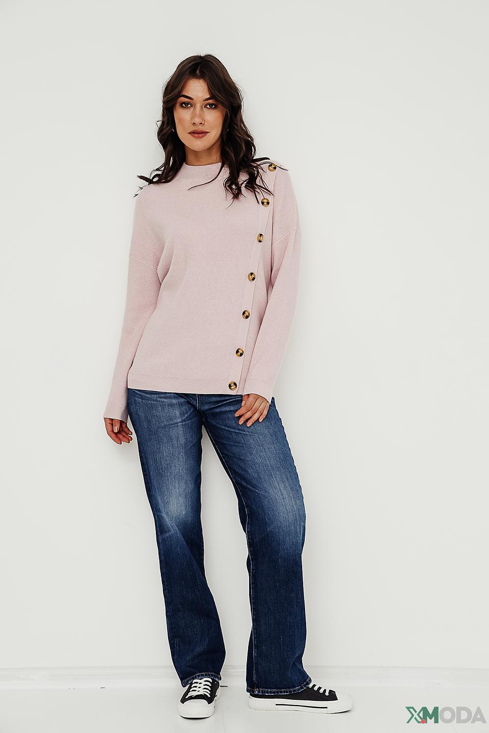 Пуловер Gerry Weber с пуговицами пудровый