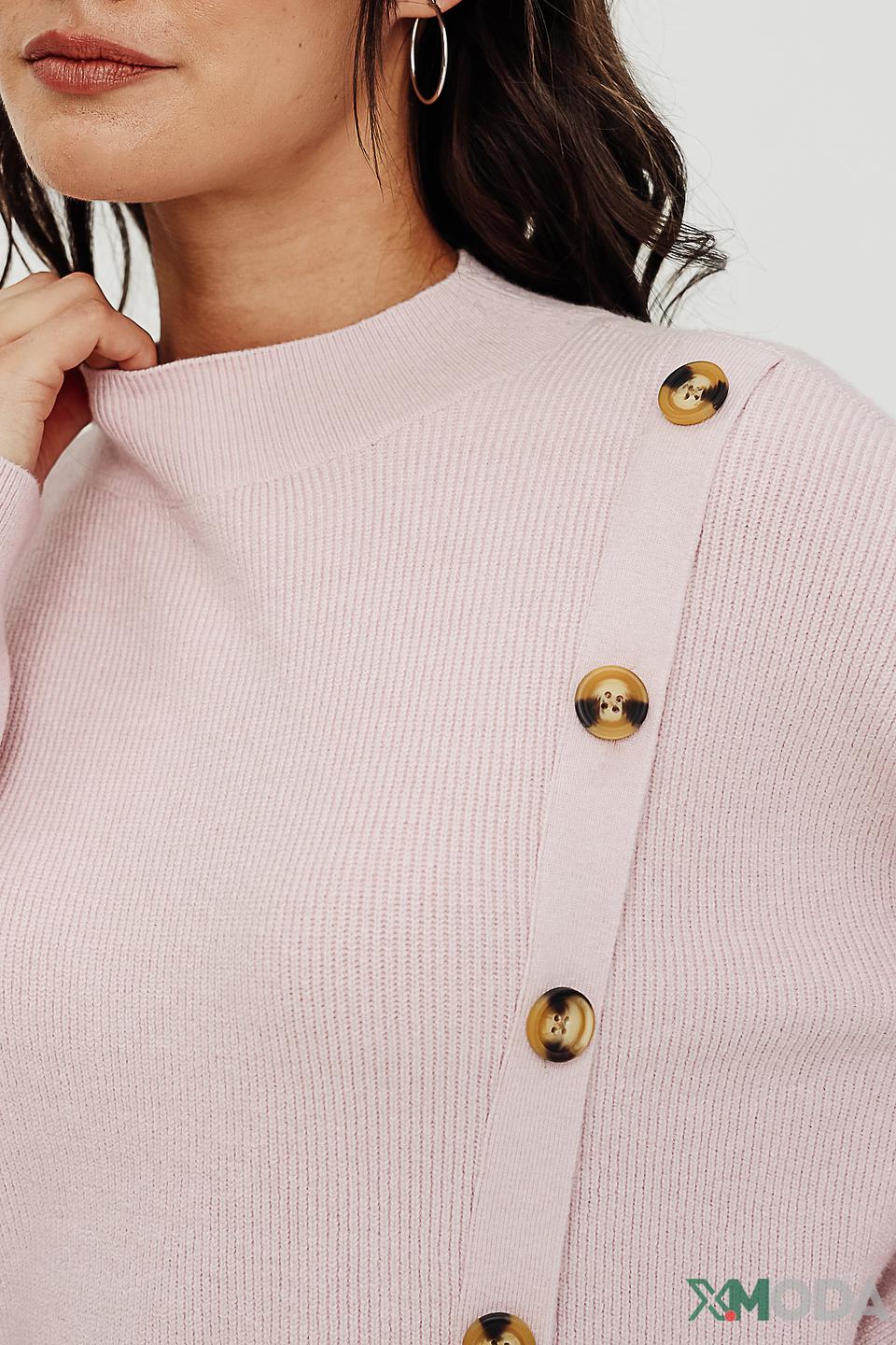 Пуловер Gerry Weber с пуговицами пудровый