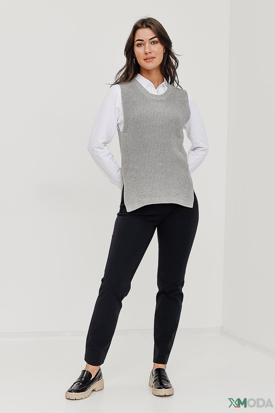 Жилет Oui женский серый меланж