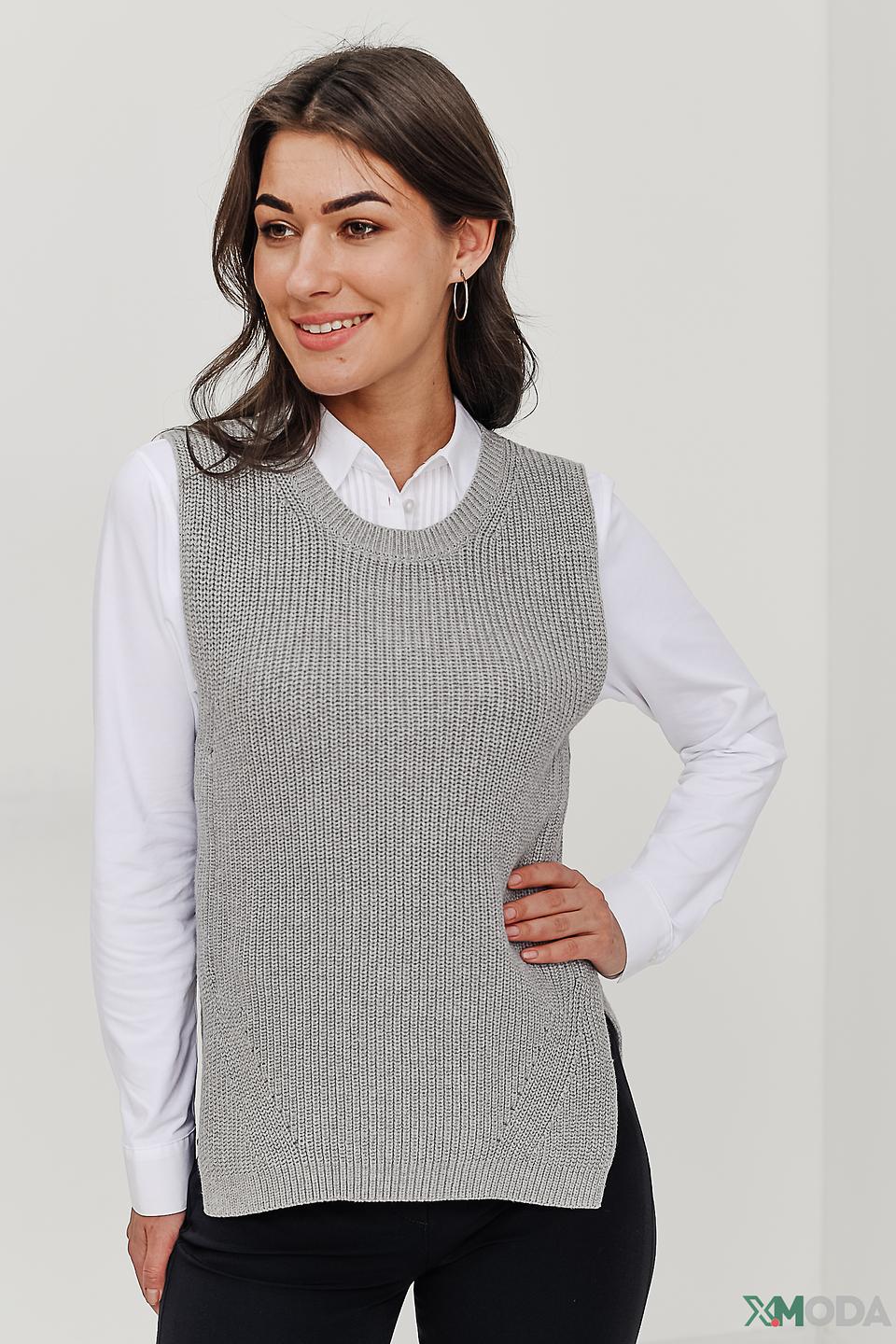 Жилет Oui женский серый меланж