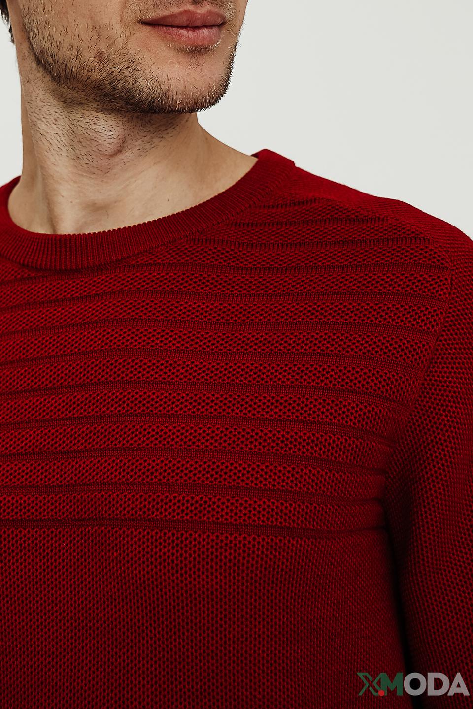 Джемпер Bugatti красный с узором