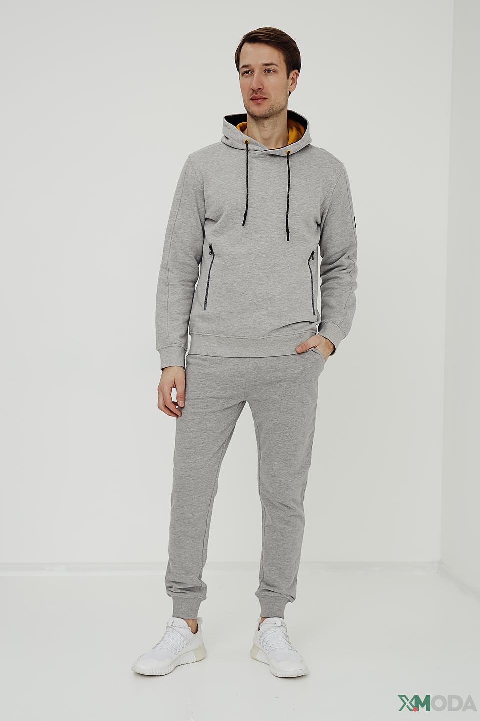 Джемпер Granchio серый с капюшоном