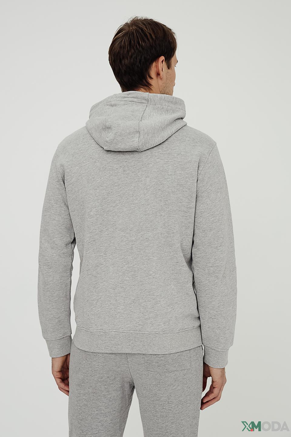 Джемпер Granchio серый с капюшоном