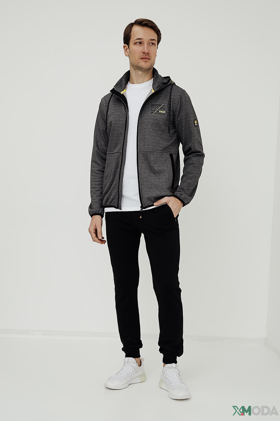 Кардиган Granchio серый с капюшоном