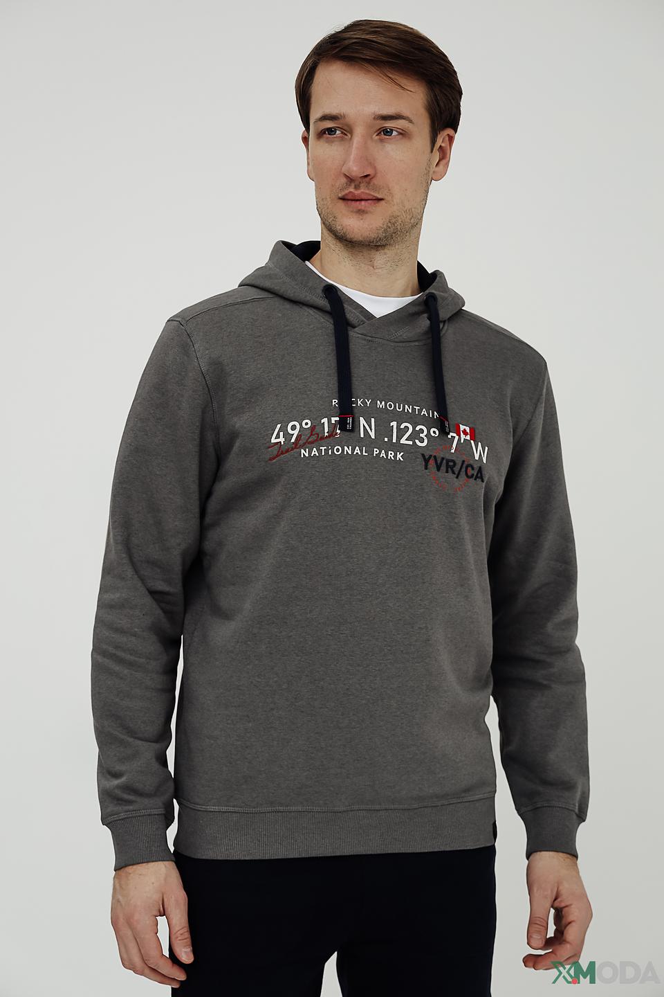 Толстовка Casa Moda с принтом серая