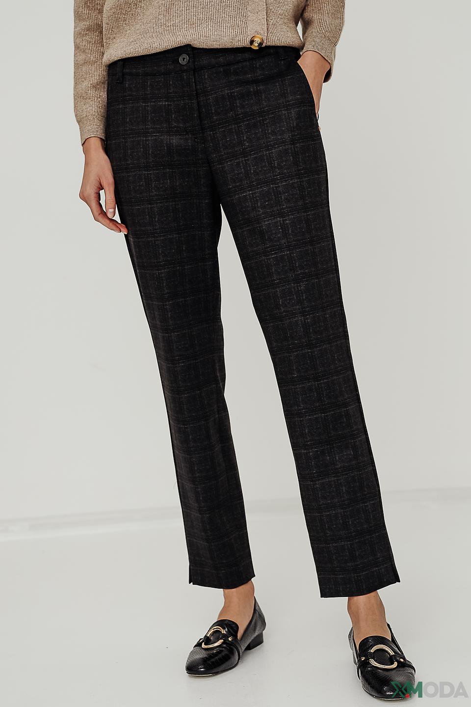 Брюки Ppep. в клетку черные