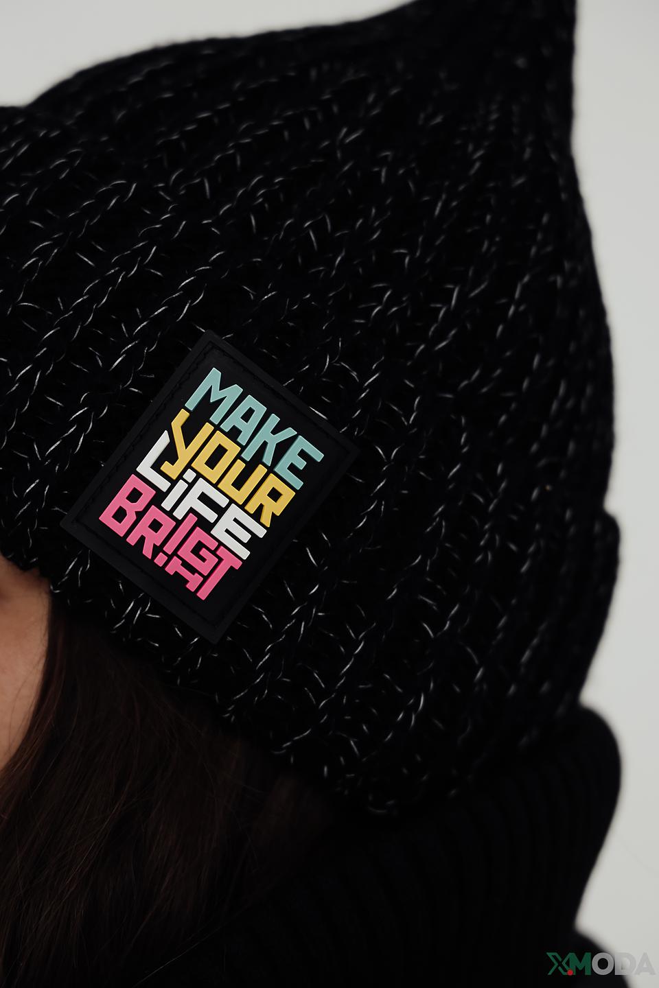 Шапка Marhatter с логотипом чёрная