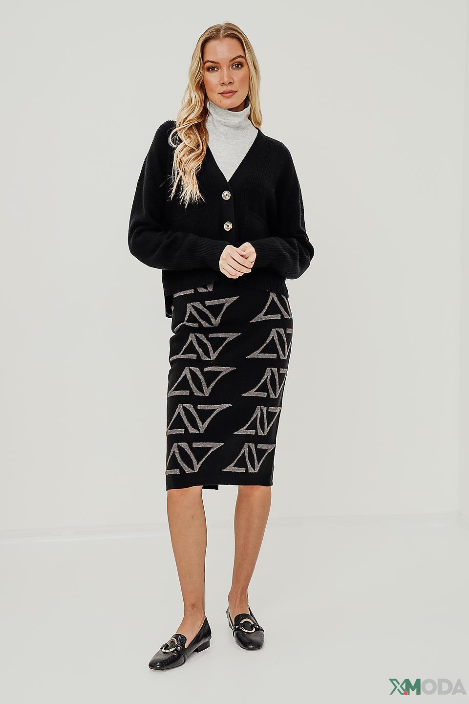 Кардиган Taifun чёрный с пуговицами