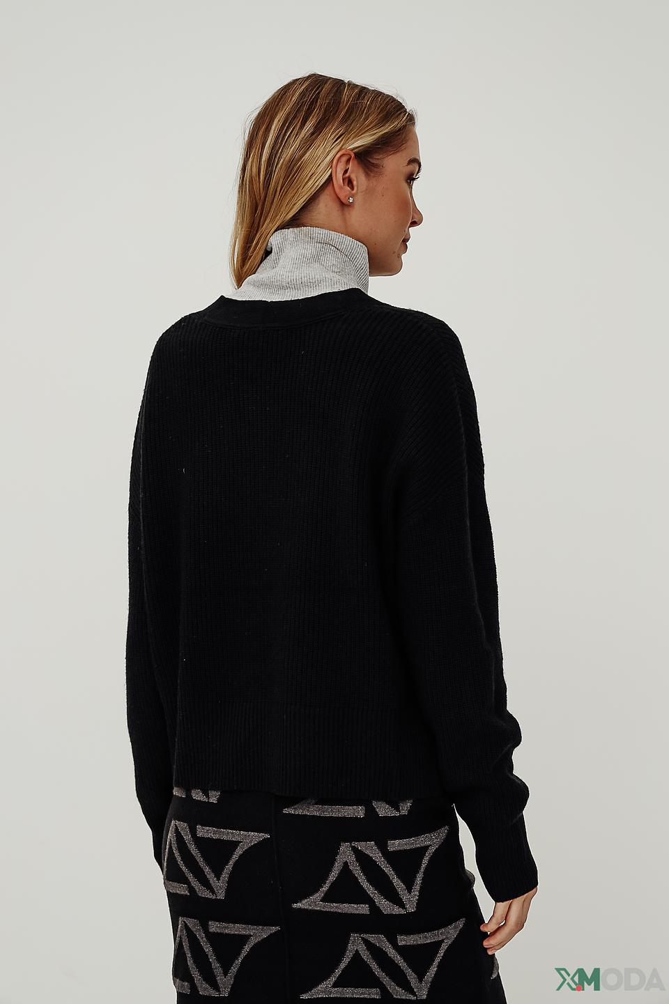 Кардиган Taifun чёрный с пуговицами