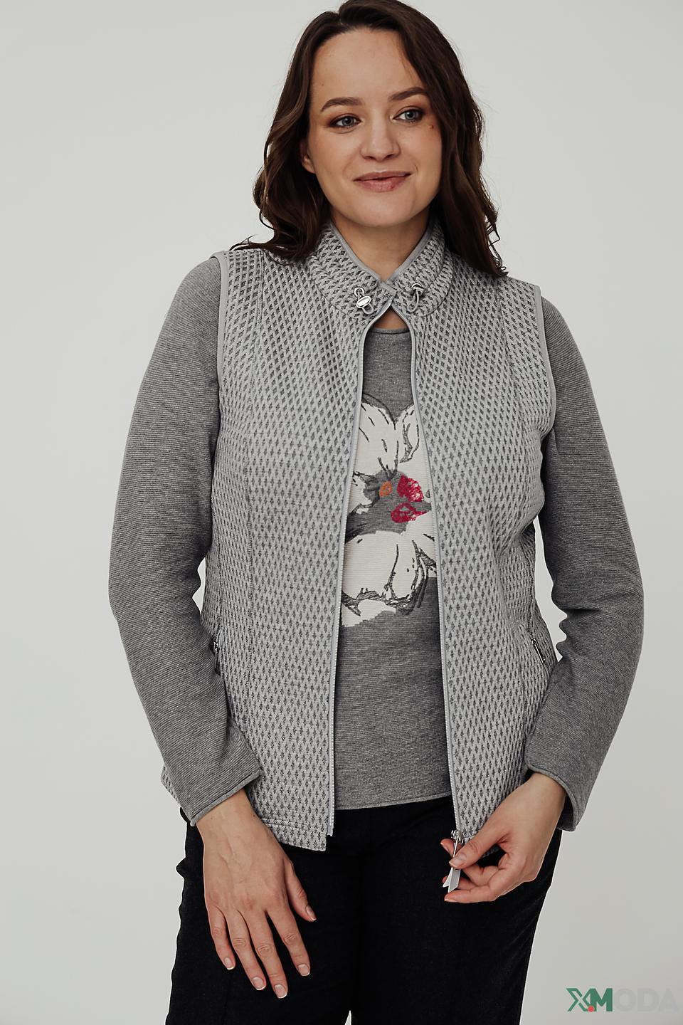 Жилет Rabe collection серый с узором