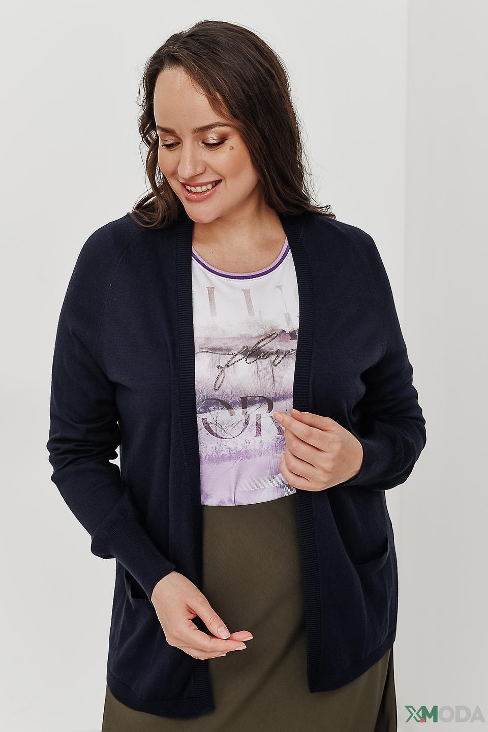 Жакет Frank Walder вязаный тёмно-синий