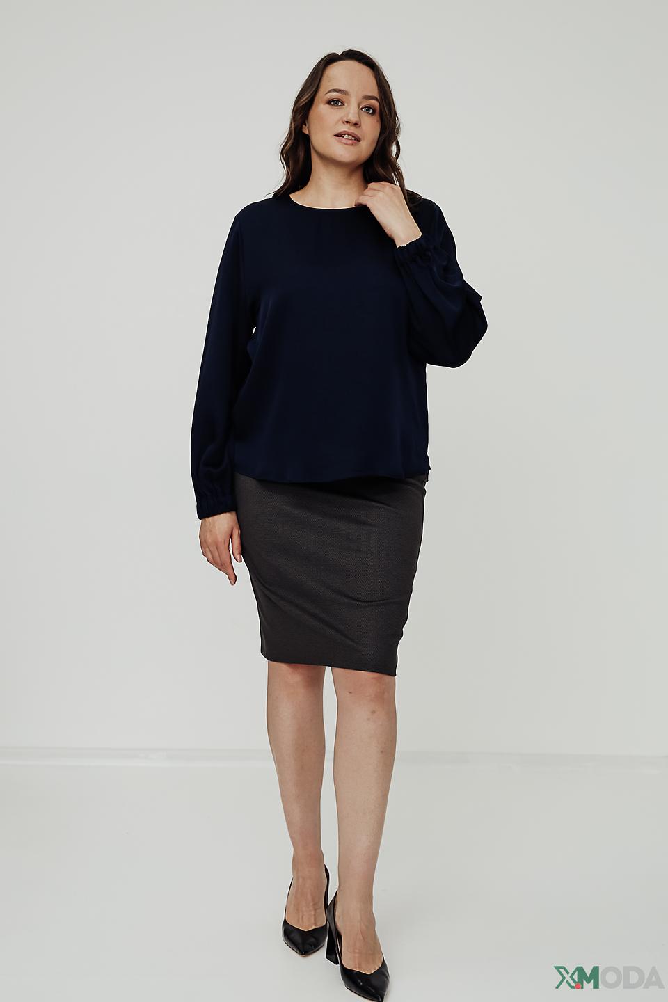 Юбка Frank Walder прямая серая