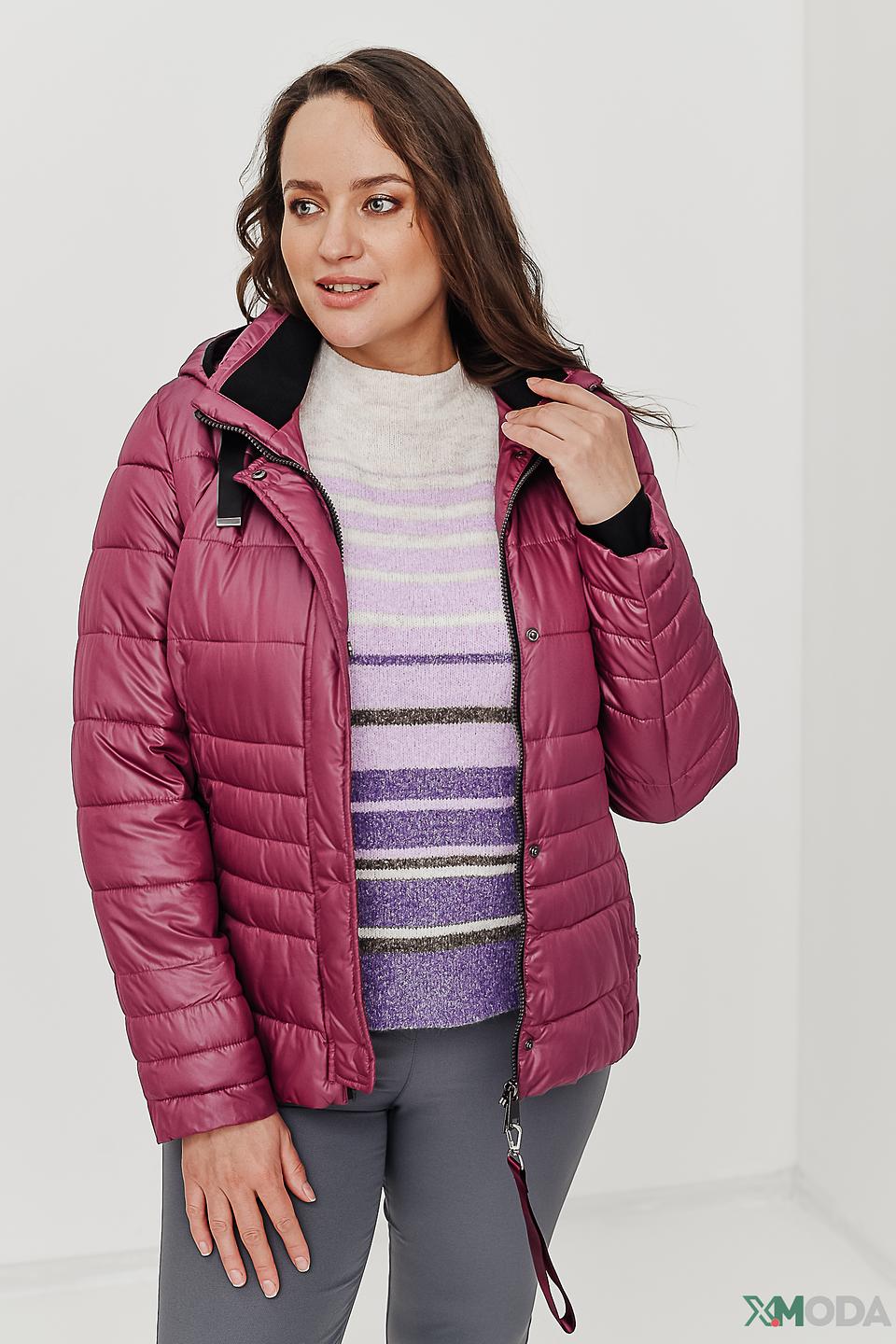 Куртка Lebek стеганая малиновая