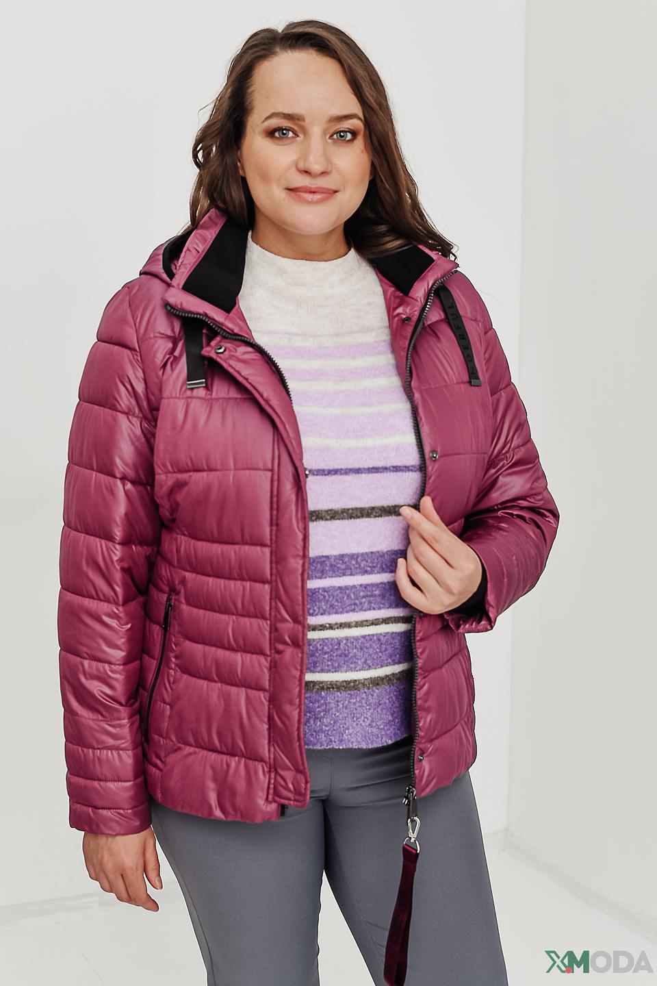 Куртка Lebek стеганая малиновая