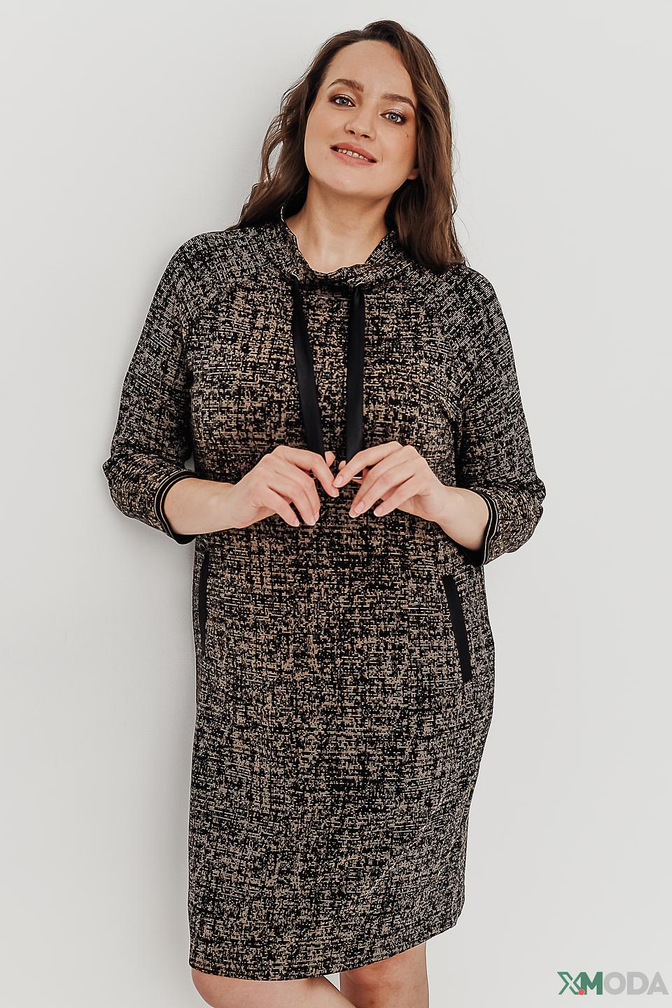 Платье Thomas Rabe с завязками чёрно-бежевое