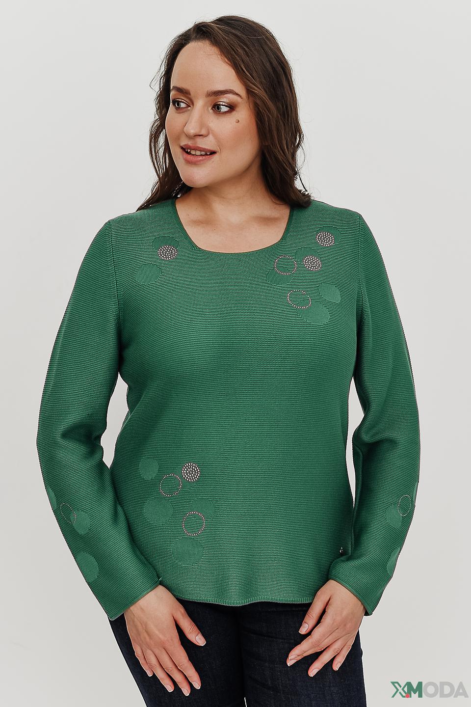 Пуловер Rabe collection изумрудный