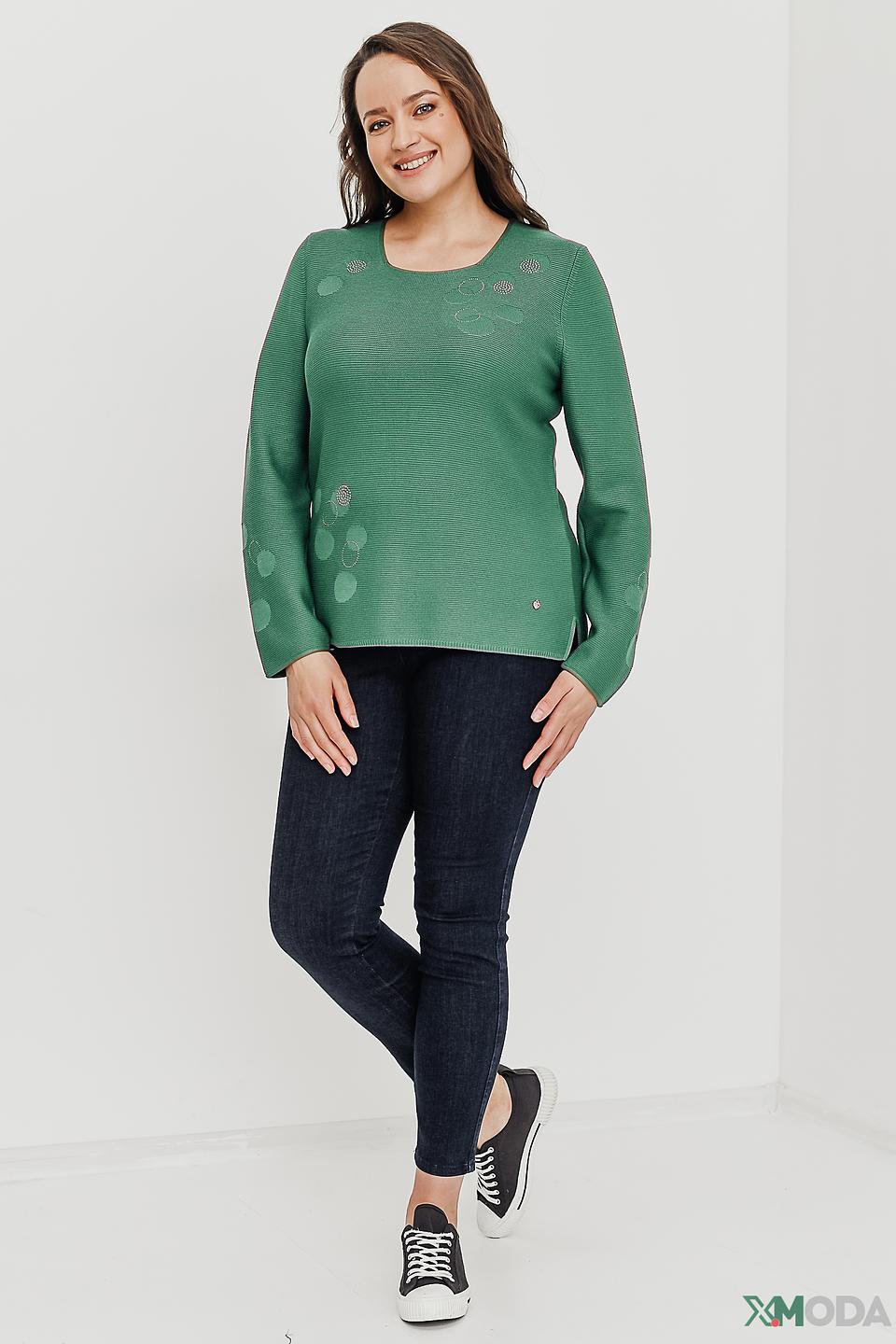 Пуловер Rabe collection изумрудный