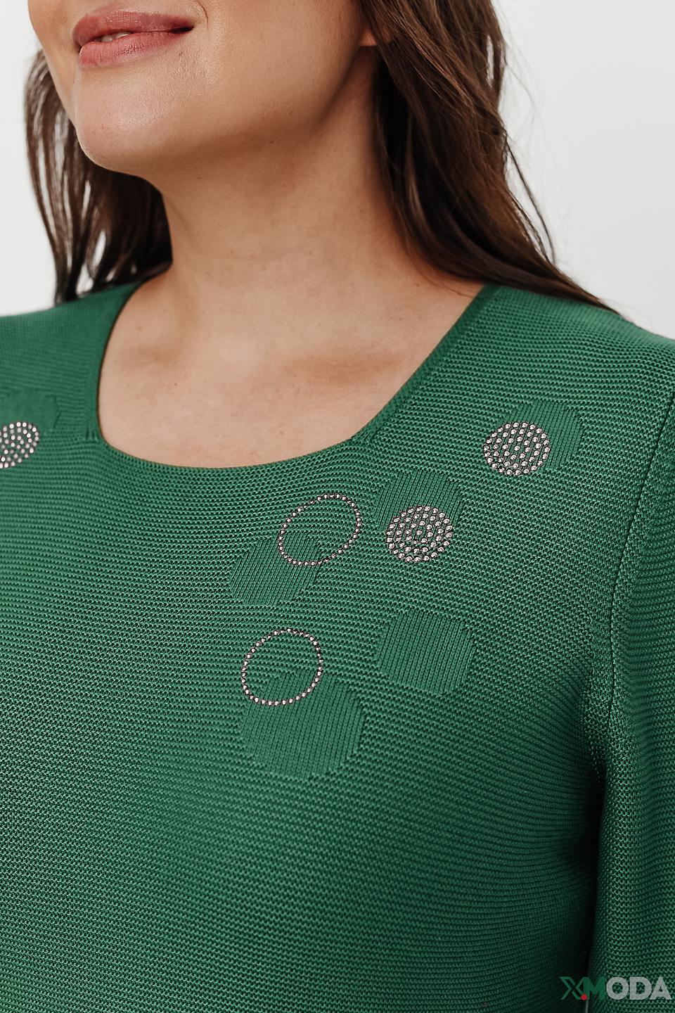 Пуловер Rabe collection изумрудный