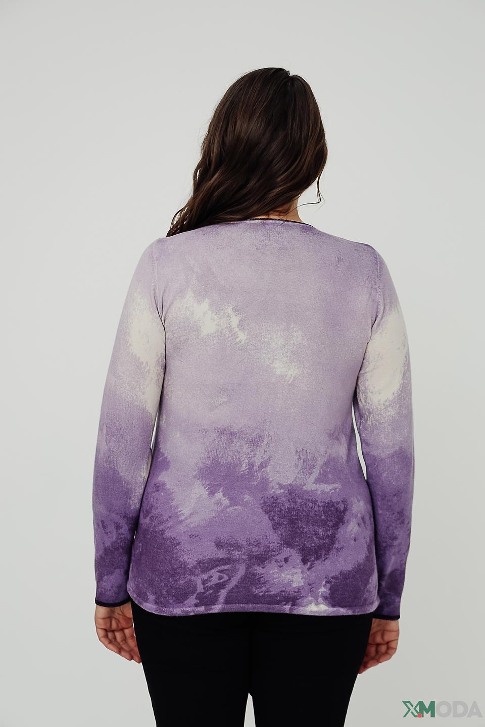 Пуловер Rabe collection с принтом лиловый