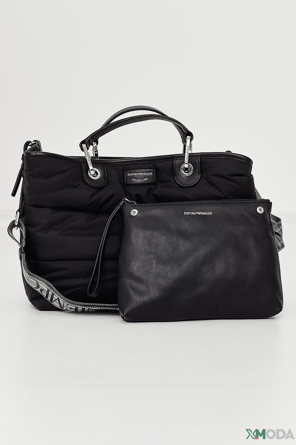 Сумка Emporio Armani стеганая чёрная