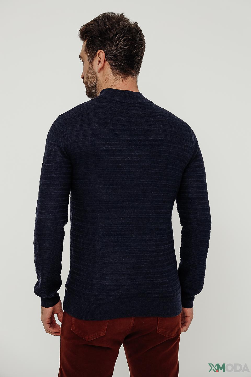 Джемпер Tom Tailor синий с текстурой