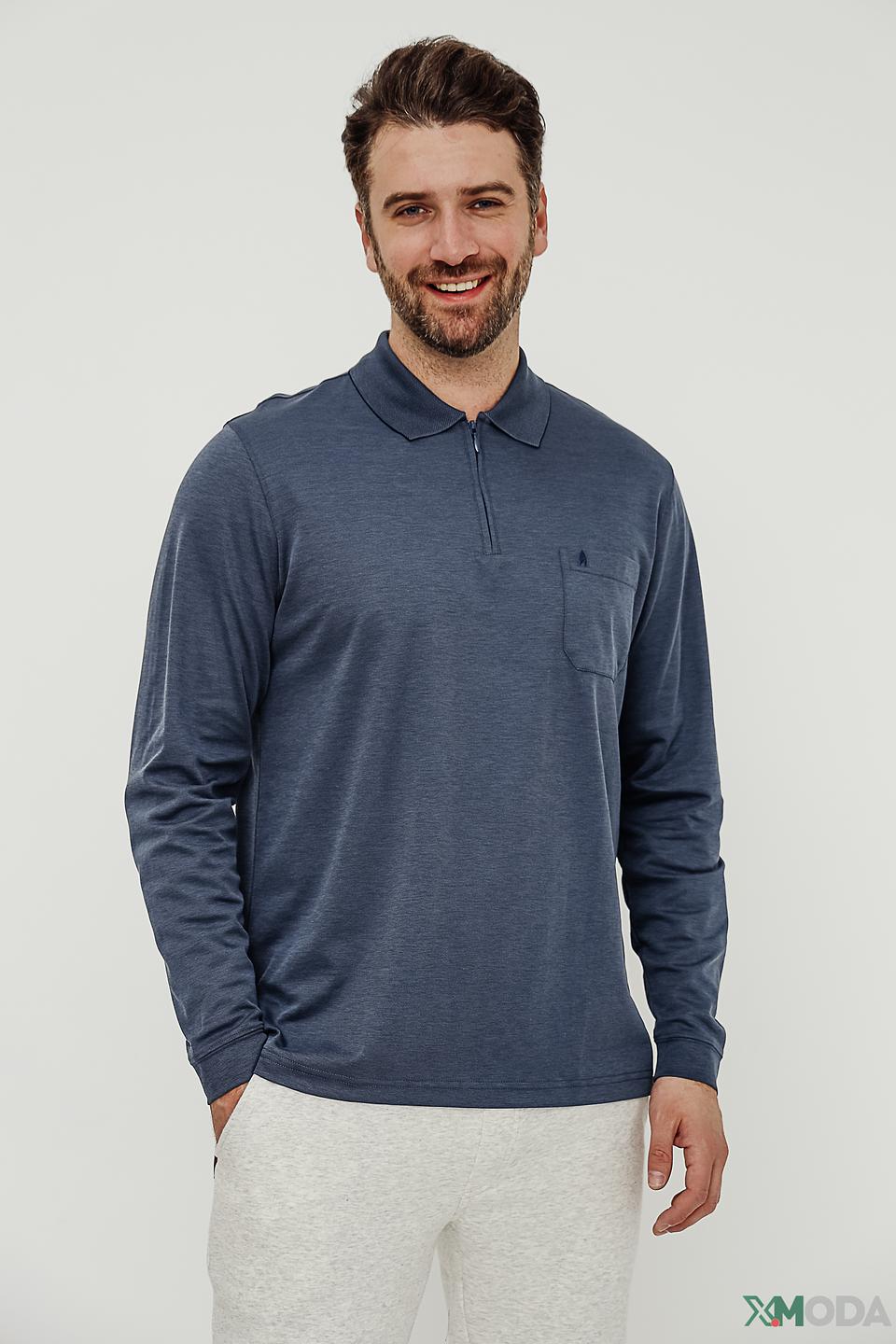 Поло Ragman men с молнией синее