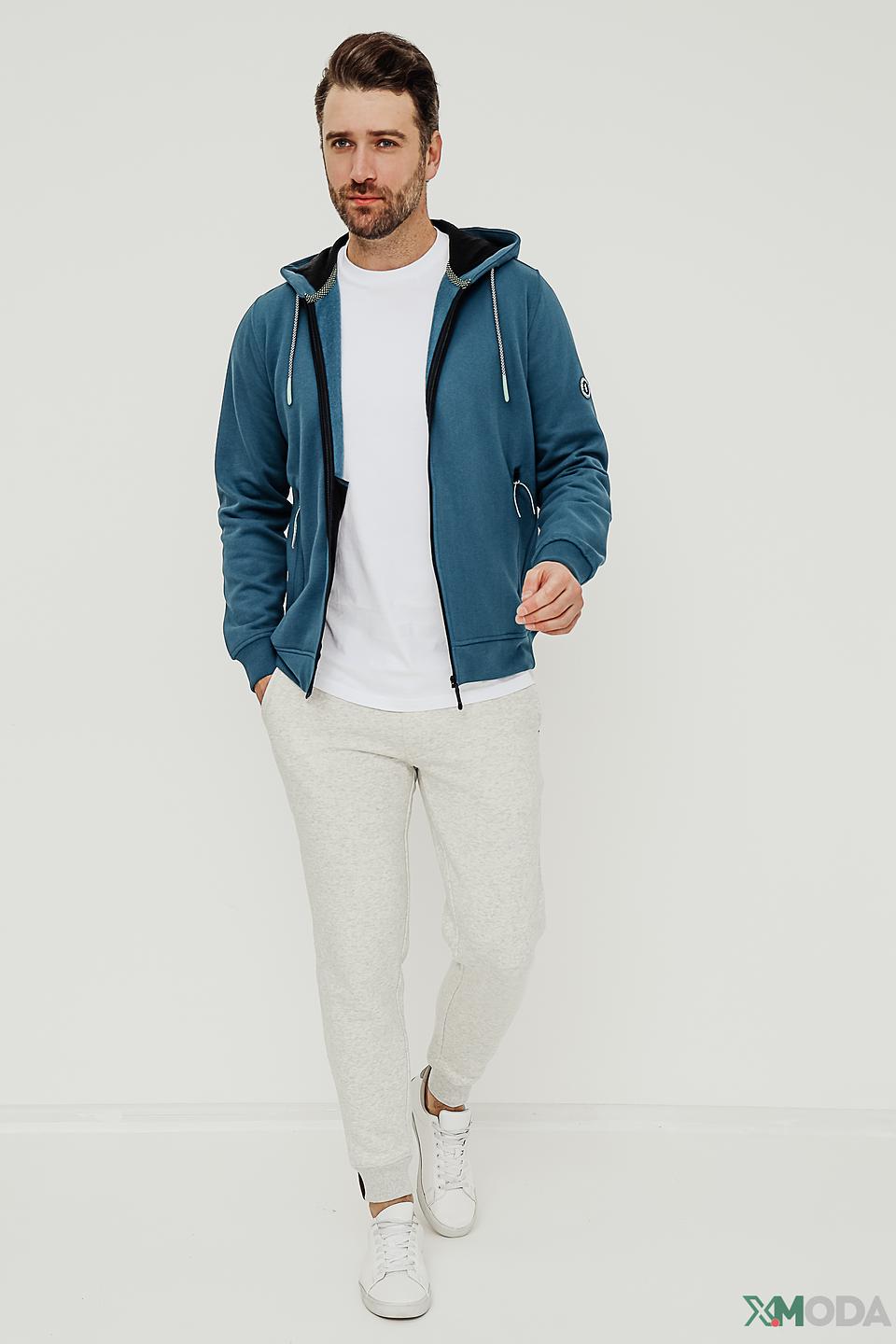 Кардиган Sea Barrier с капюшоном бирюзовый