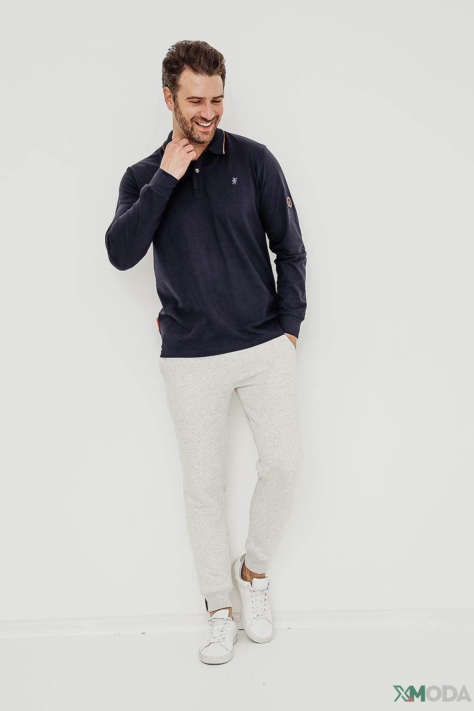 Поло Sea Barrier с длинным рукавом синее