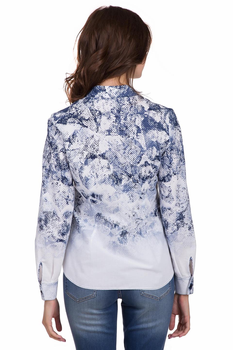 Блуза Erfo с принтом в синем цвете