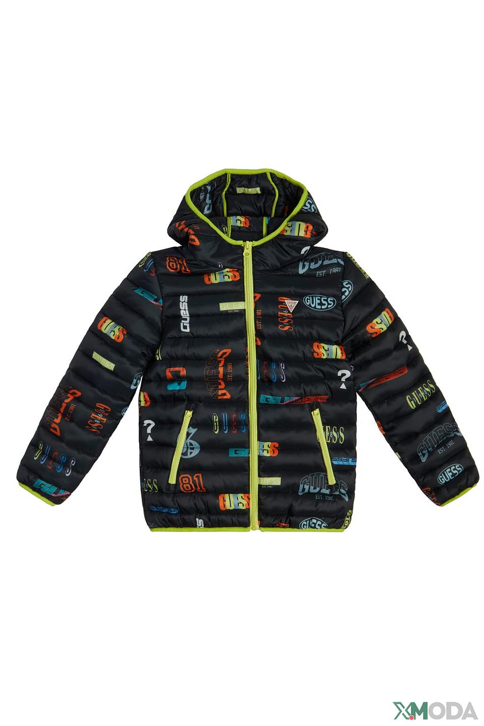 Куртка Guess детская с принтом чёрная
