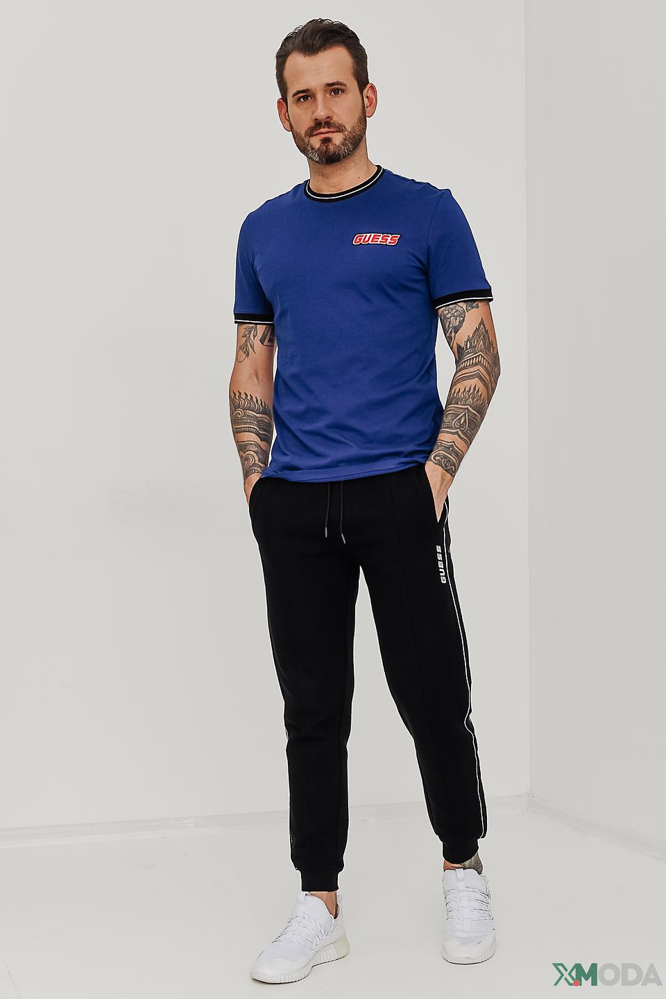 Футболка Guess логотип синяя