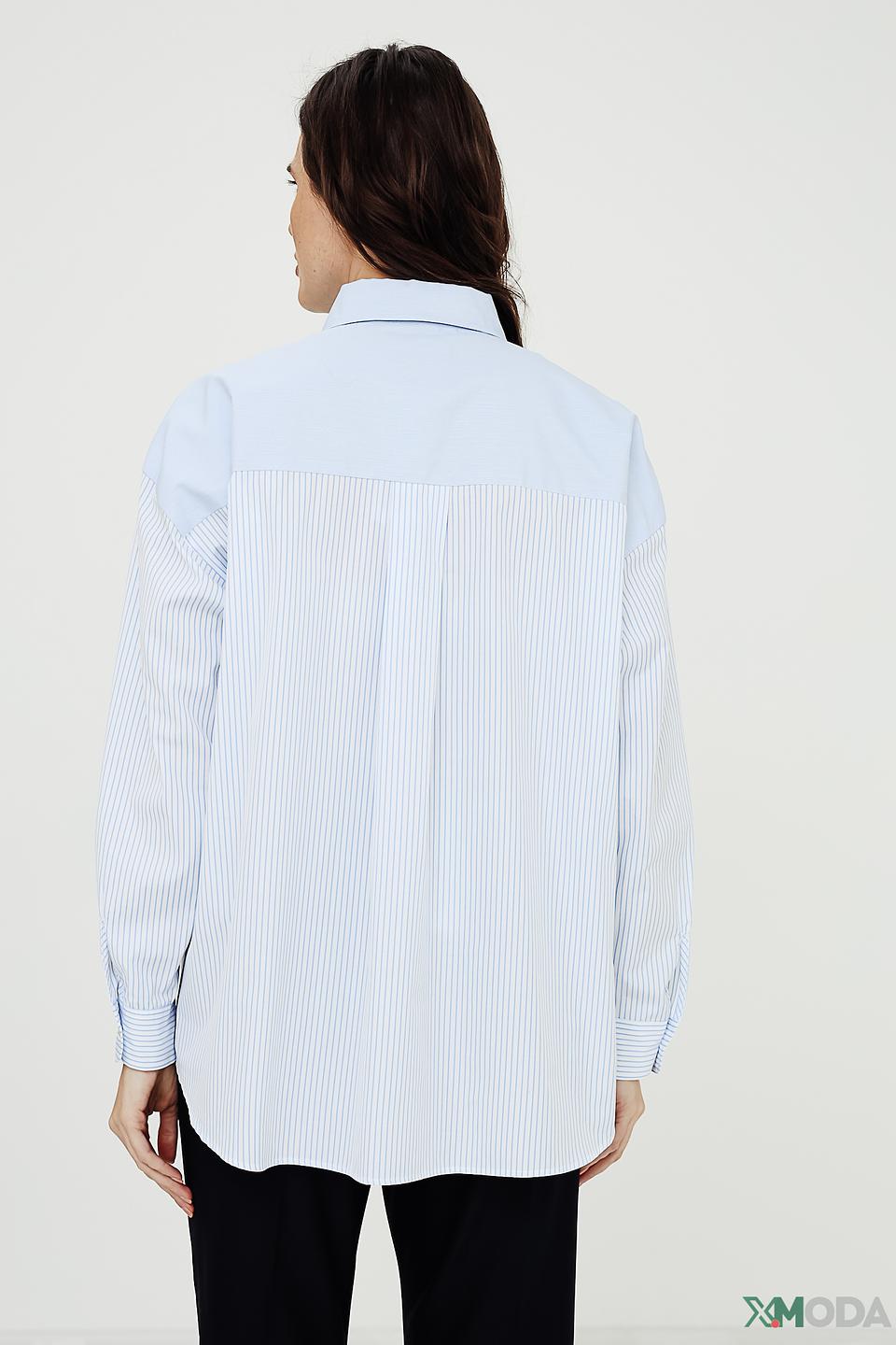 Рубашка i Blues в полоску голубая