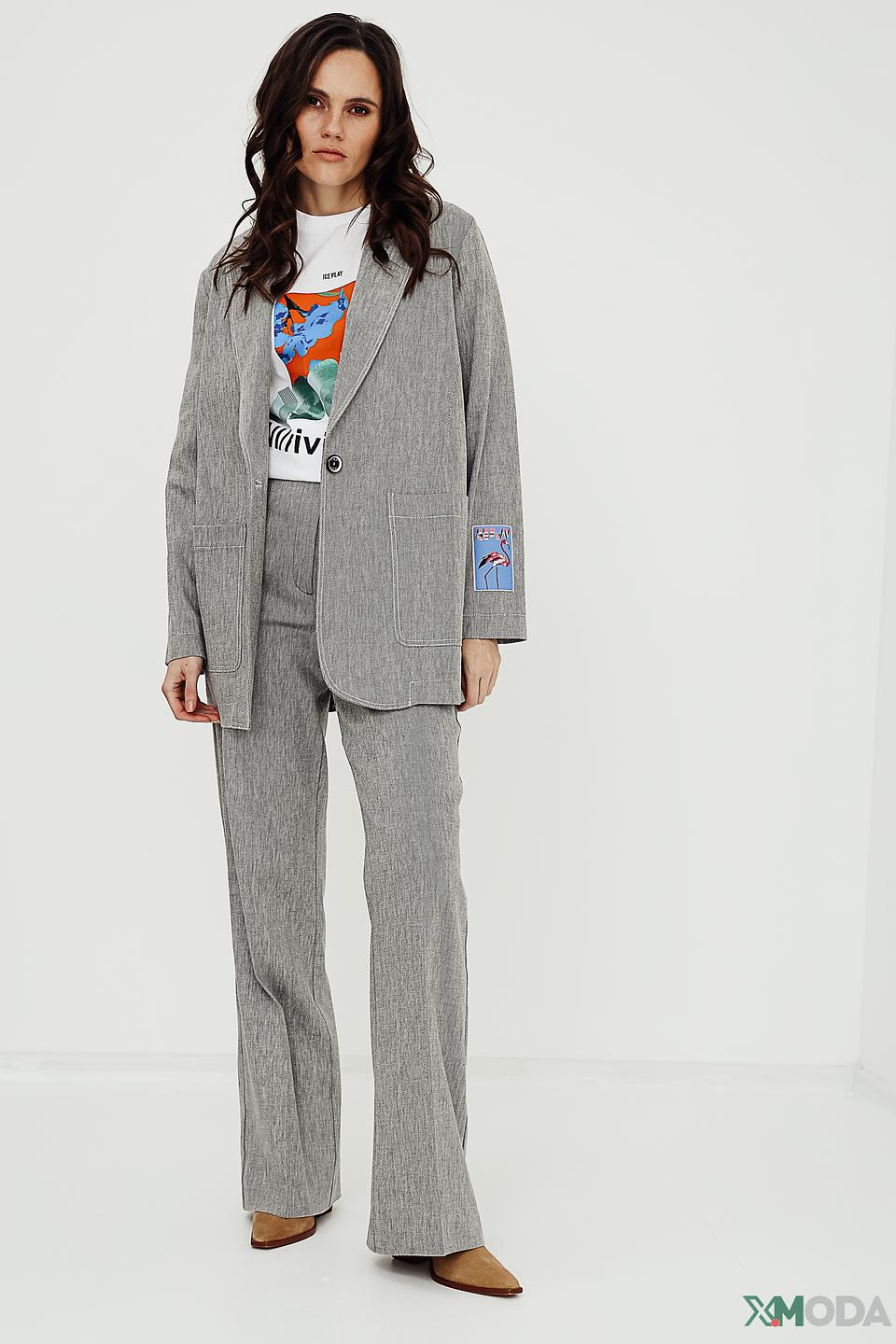 Брюки Ice Play в полоску серые