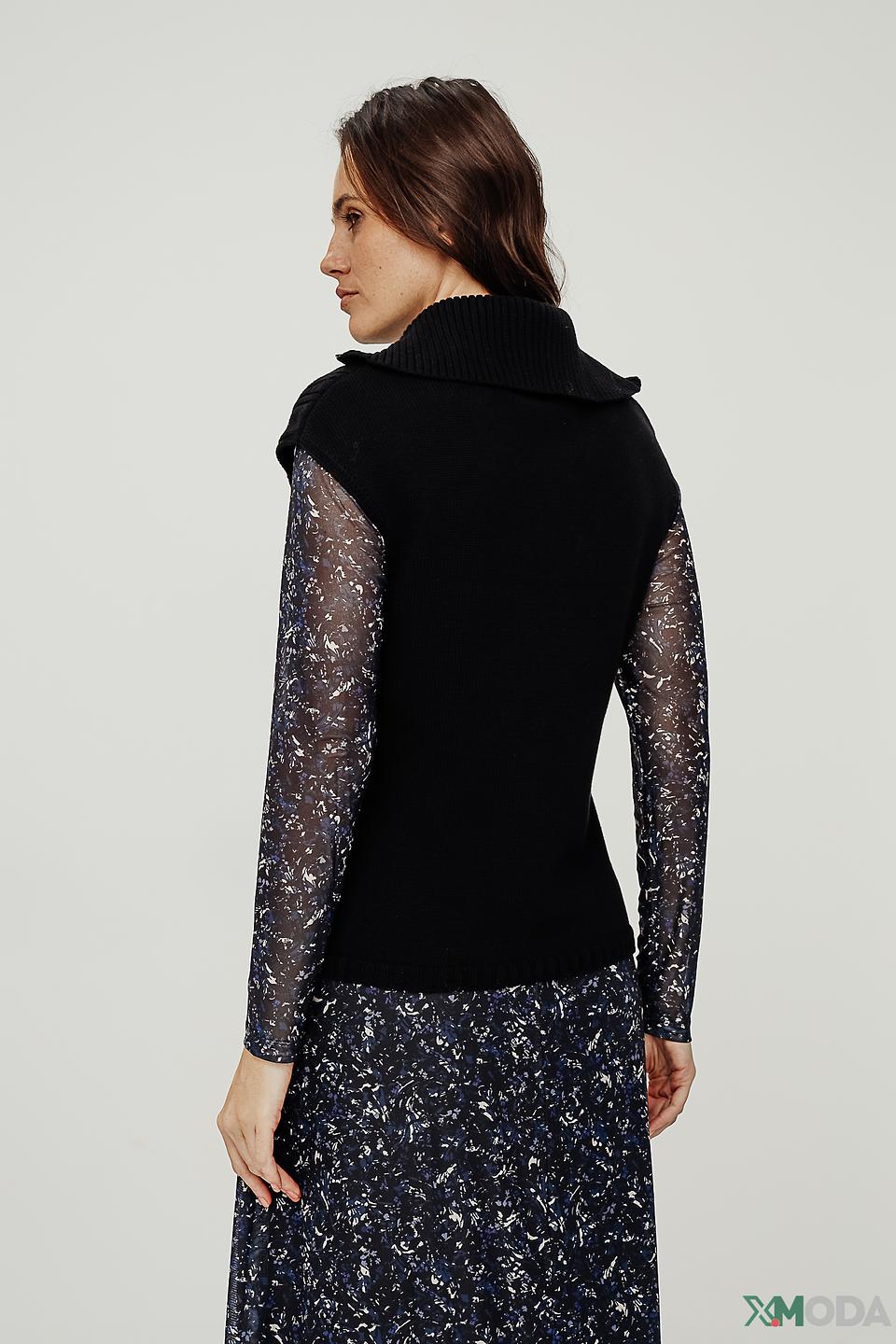 Жилет Monari чёрный с молниями