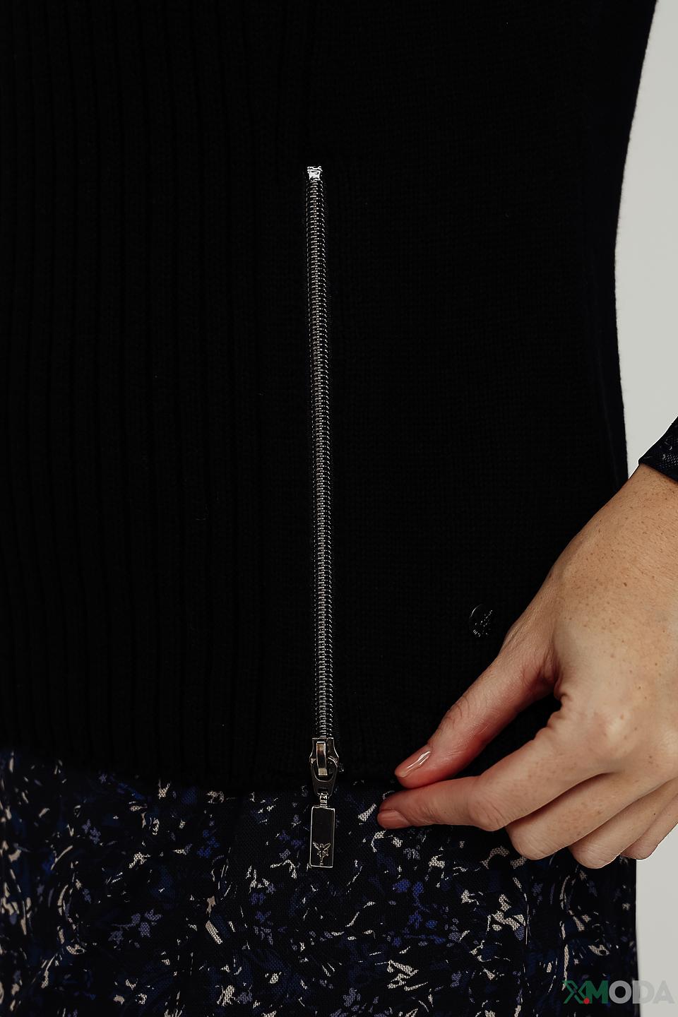 Жилет Monari чёрный с молниями