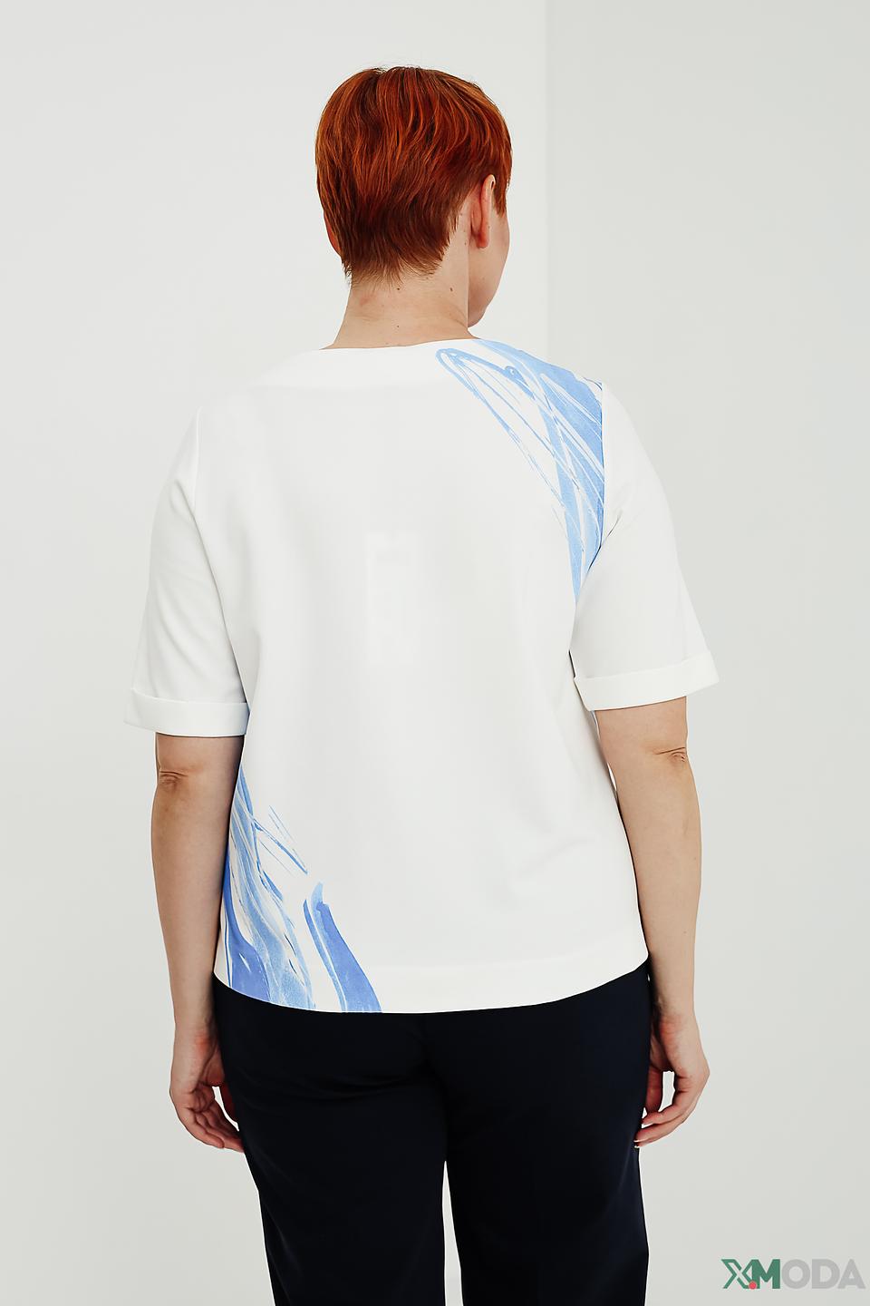 Футболка Taifun с принтом голубой