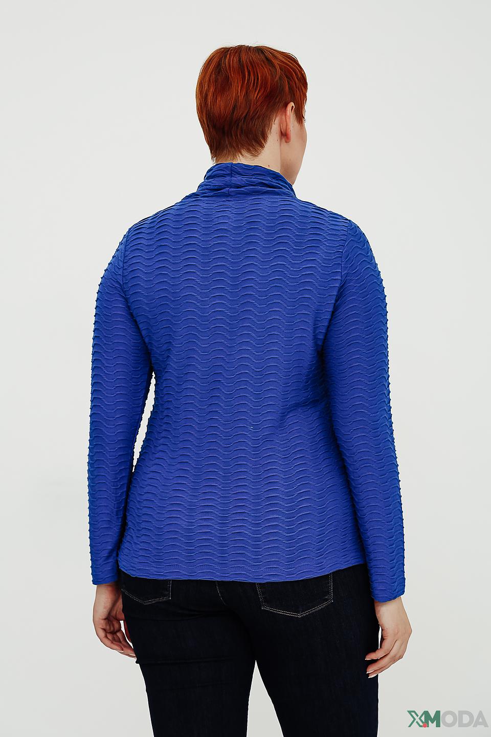 Пуловер Rabe collection синий с текстурой