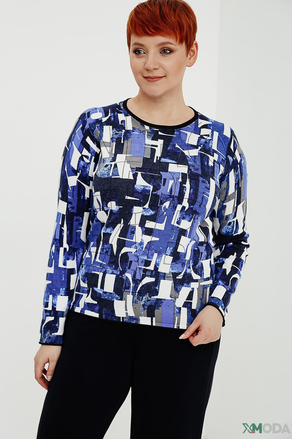 Пуловер Rabe collection с геометрическим принтом