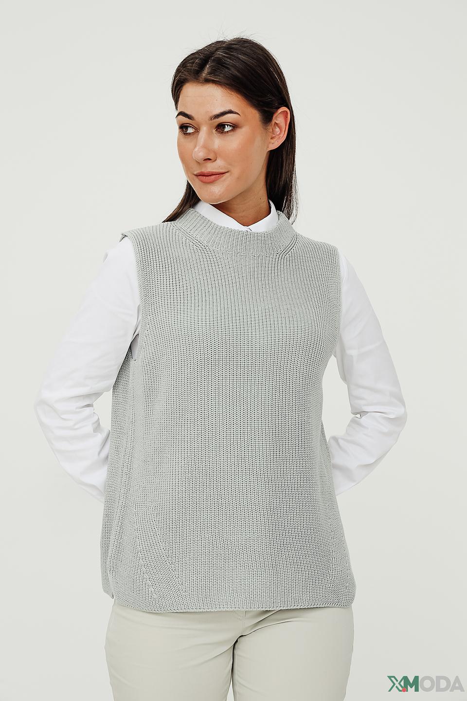 Жилет Lecomte серый вязаный