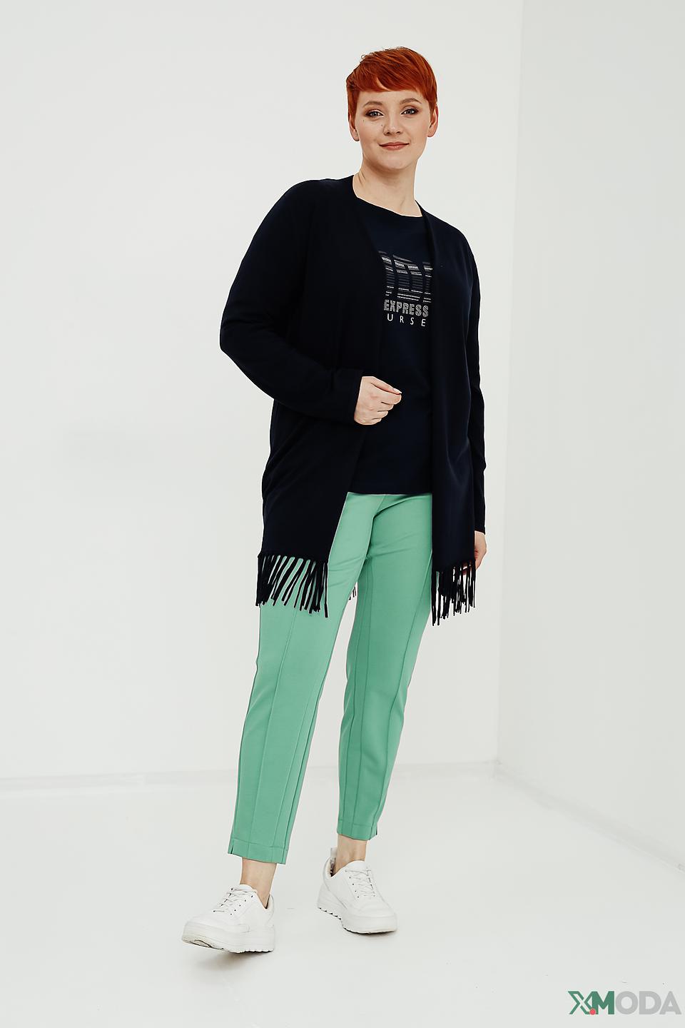 Кардиган Via Appia черный с бахромой