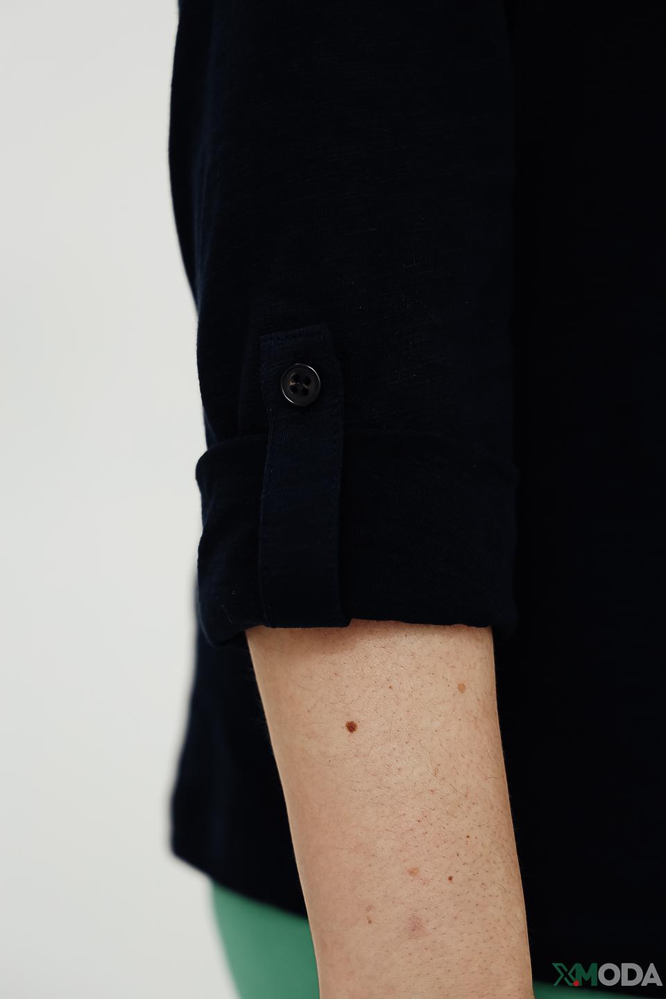 Лонгслив Via Appia с принтом чёрный